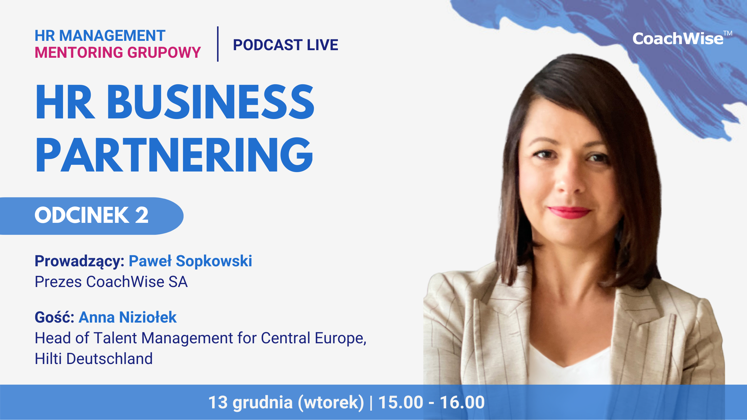 Podcast Live HR BP Anna Niziołek CoachWise