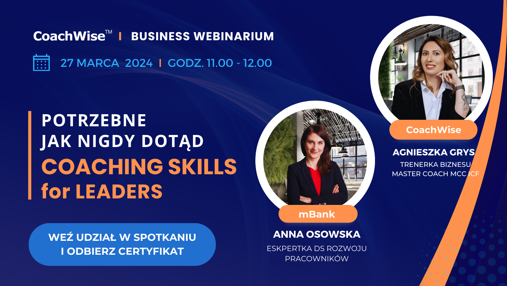 Webinarium: POTRZEBNE jak nigdy dotąd – COACHING SKILLS for Leaders