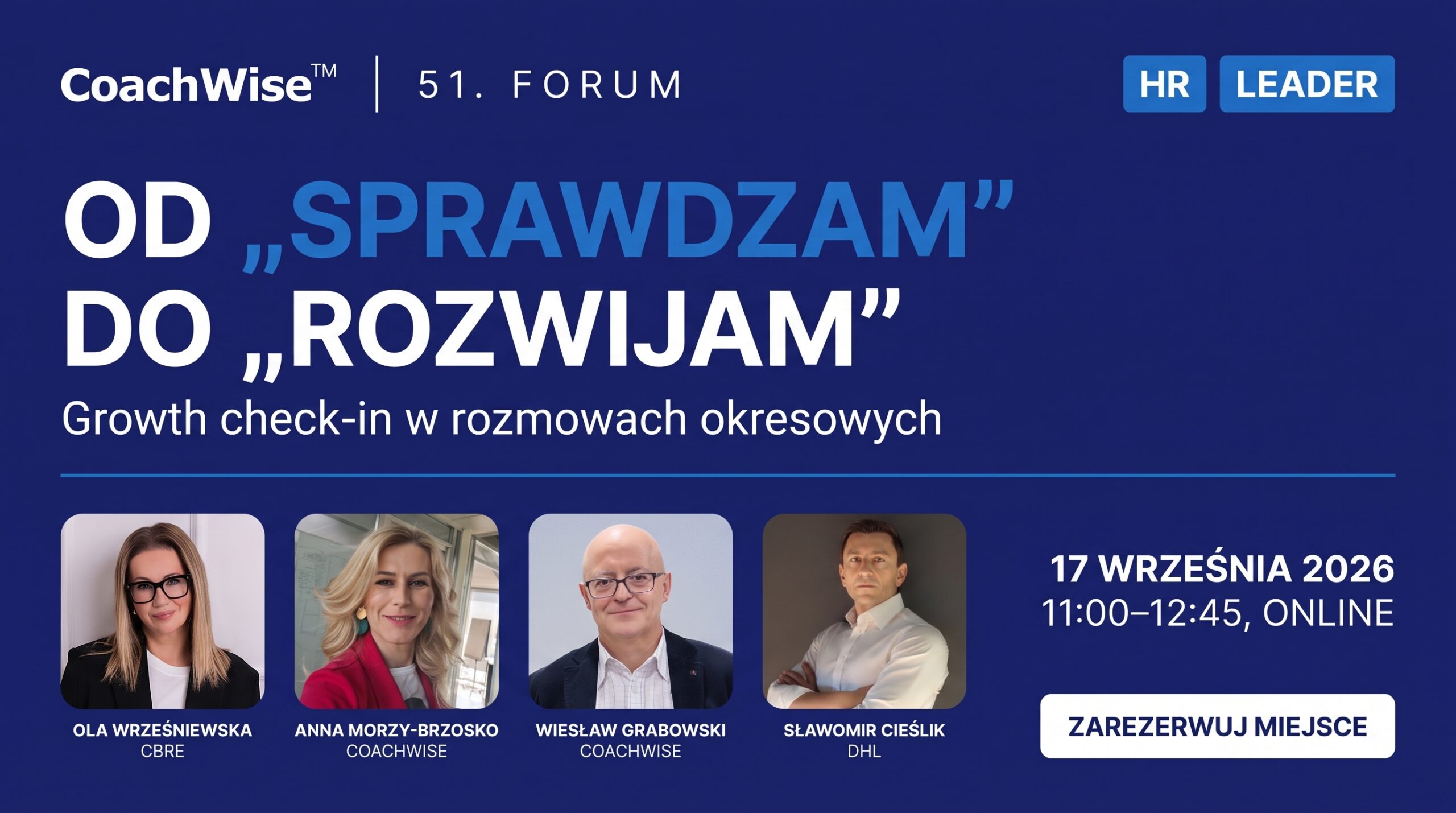 51. Forum CoachWise: Od „sprawdzam” do „rozwijam”